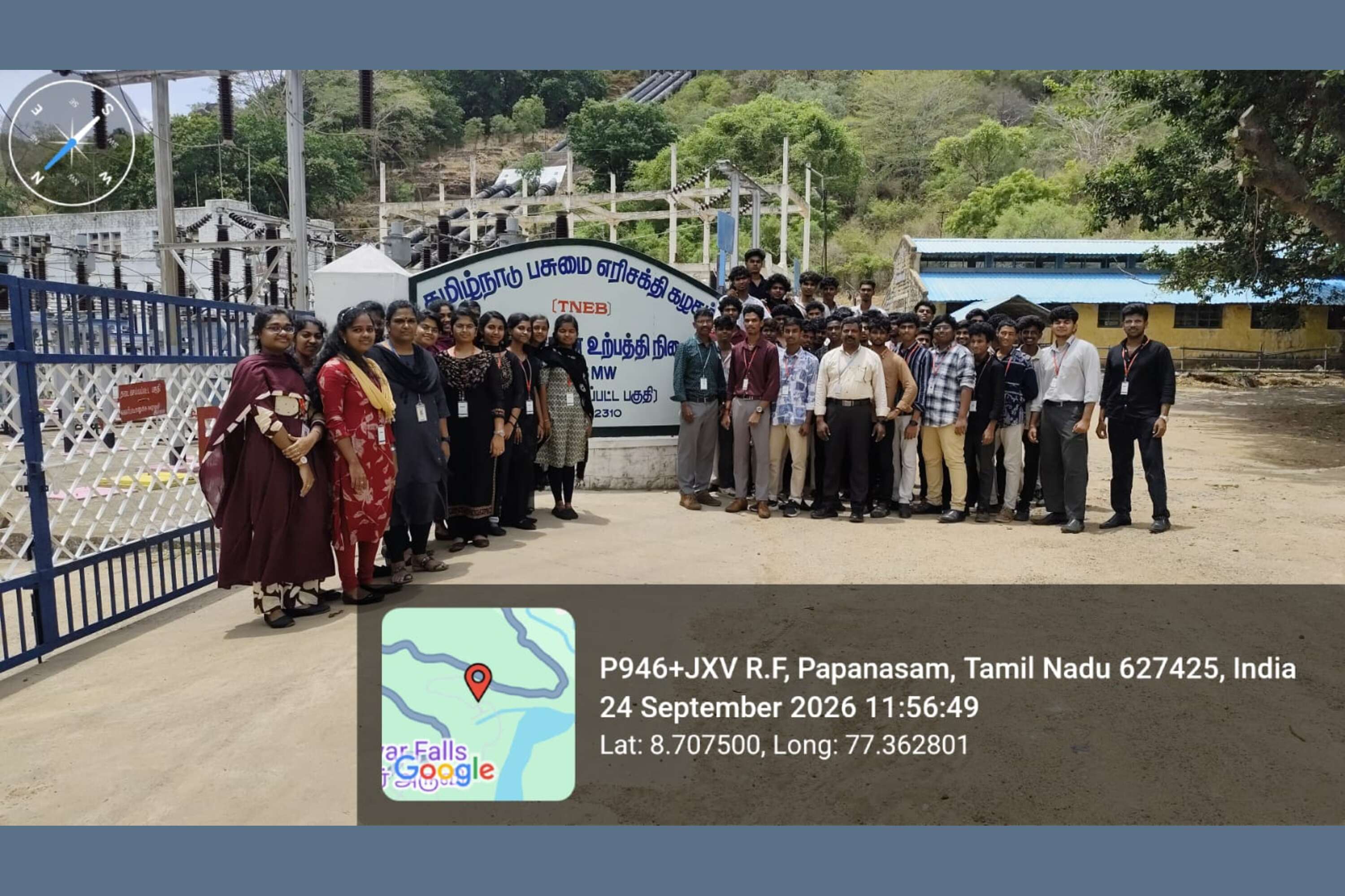 Second year EEE industrial visit to papanasam hydropower station on 24-9-2026